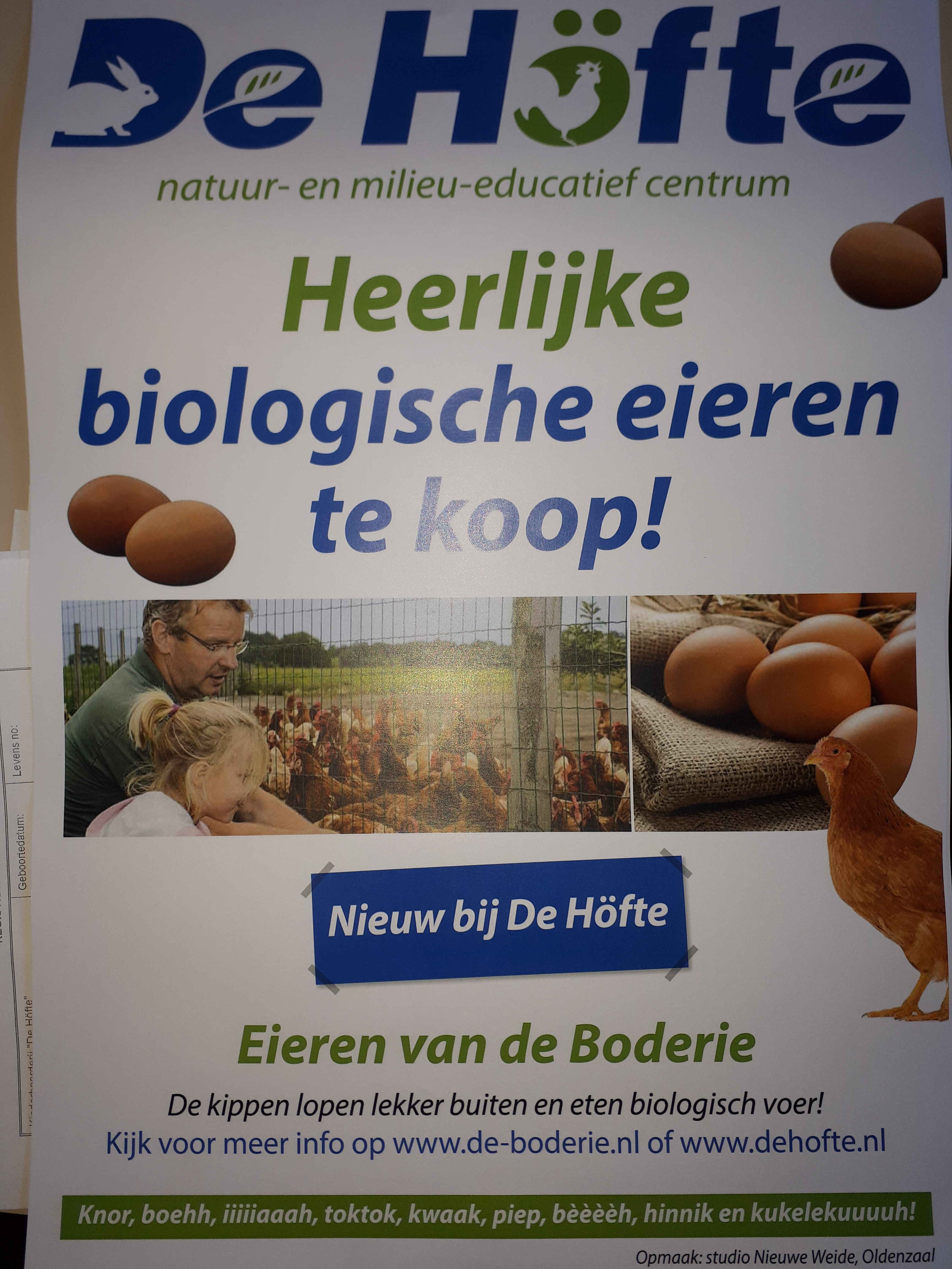 het doel Duplicaat personeel Nieuw kakelverse eieren te koop – De Höfte – Natuur en Milieu Educatief  Centrum